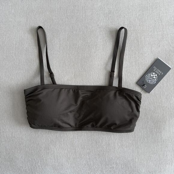 Vince Camuto Olive Green Bandeau Bikini Top - Picture 3 of 6